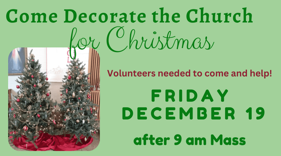 Decorate Church for Christmas
